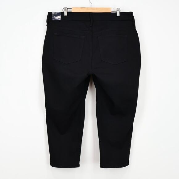 NWT J.Crew Factory Petite Curvy Stretch Essential Straight Jean Black 35 Petite - Picture 4 of 11